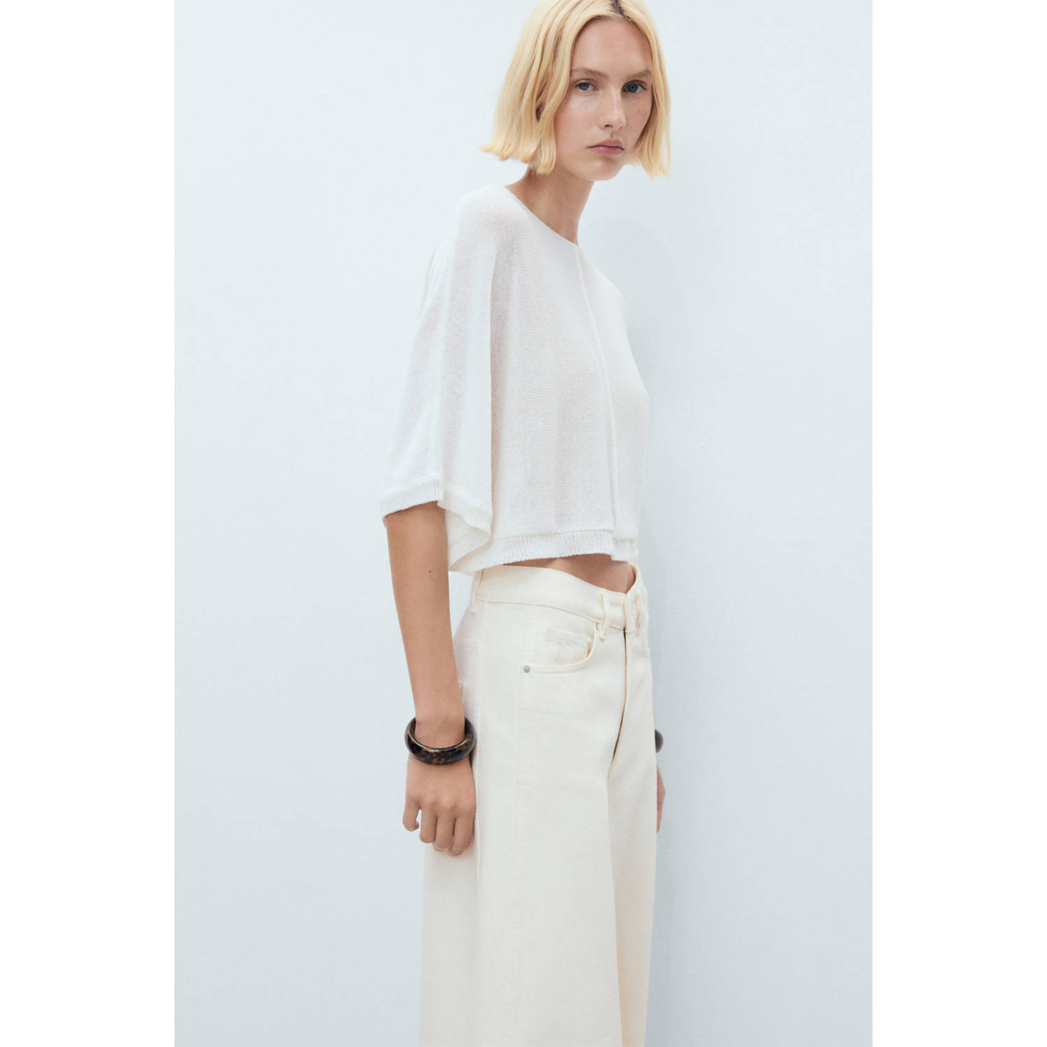Mango top ecru