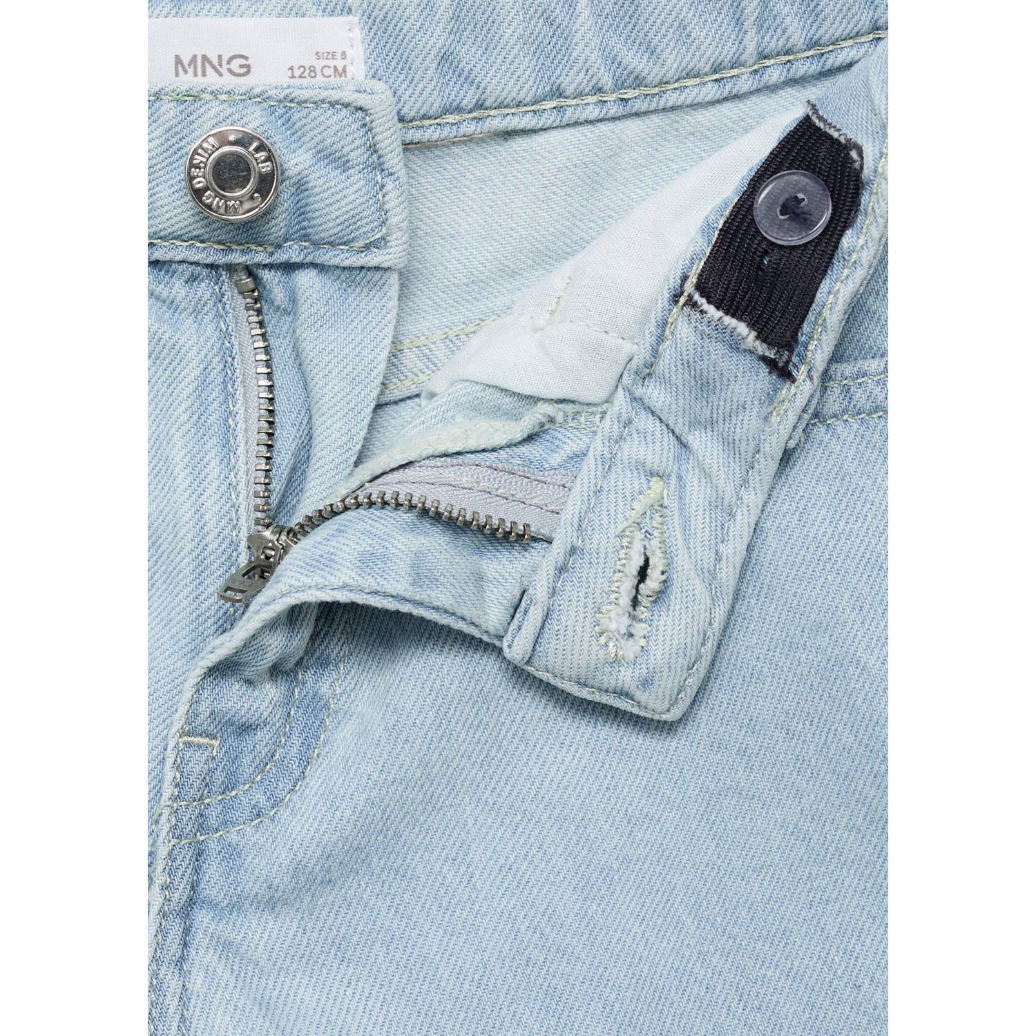 Mango Kids denim regular short light blue denim