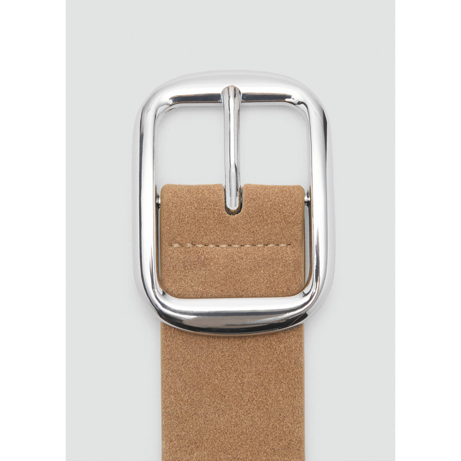 Mango suede riem bruin