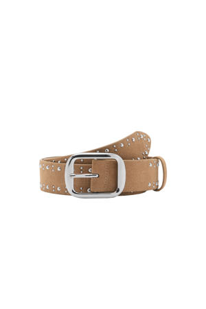 suede riem bruin