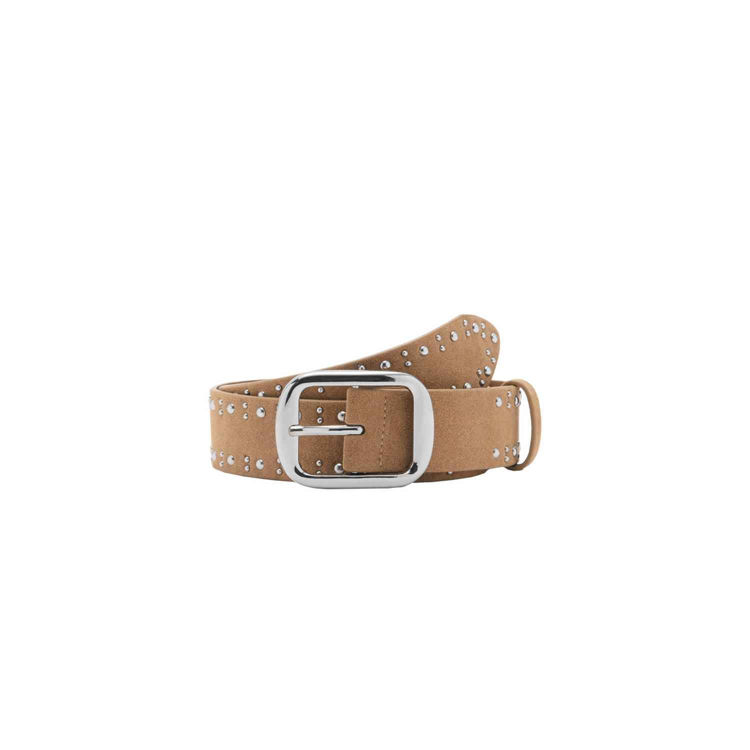 Mango suede riem bruin