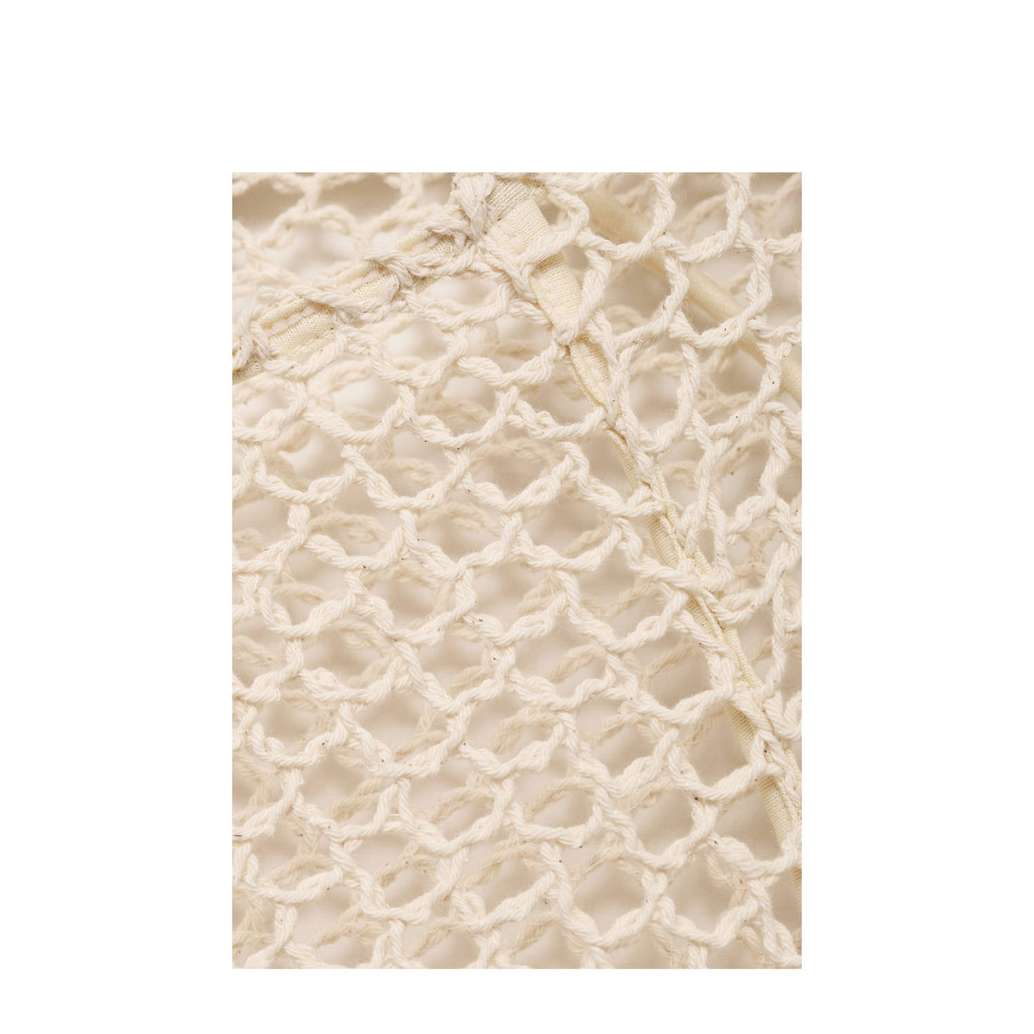 Mango top beige gehaakt