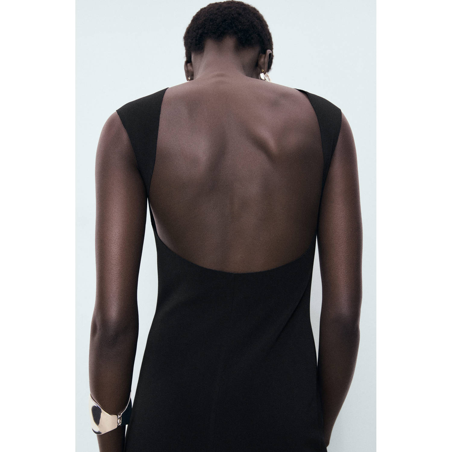 Mango midi jurk zwart