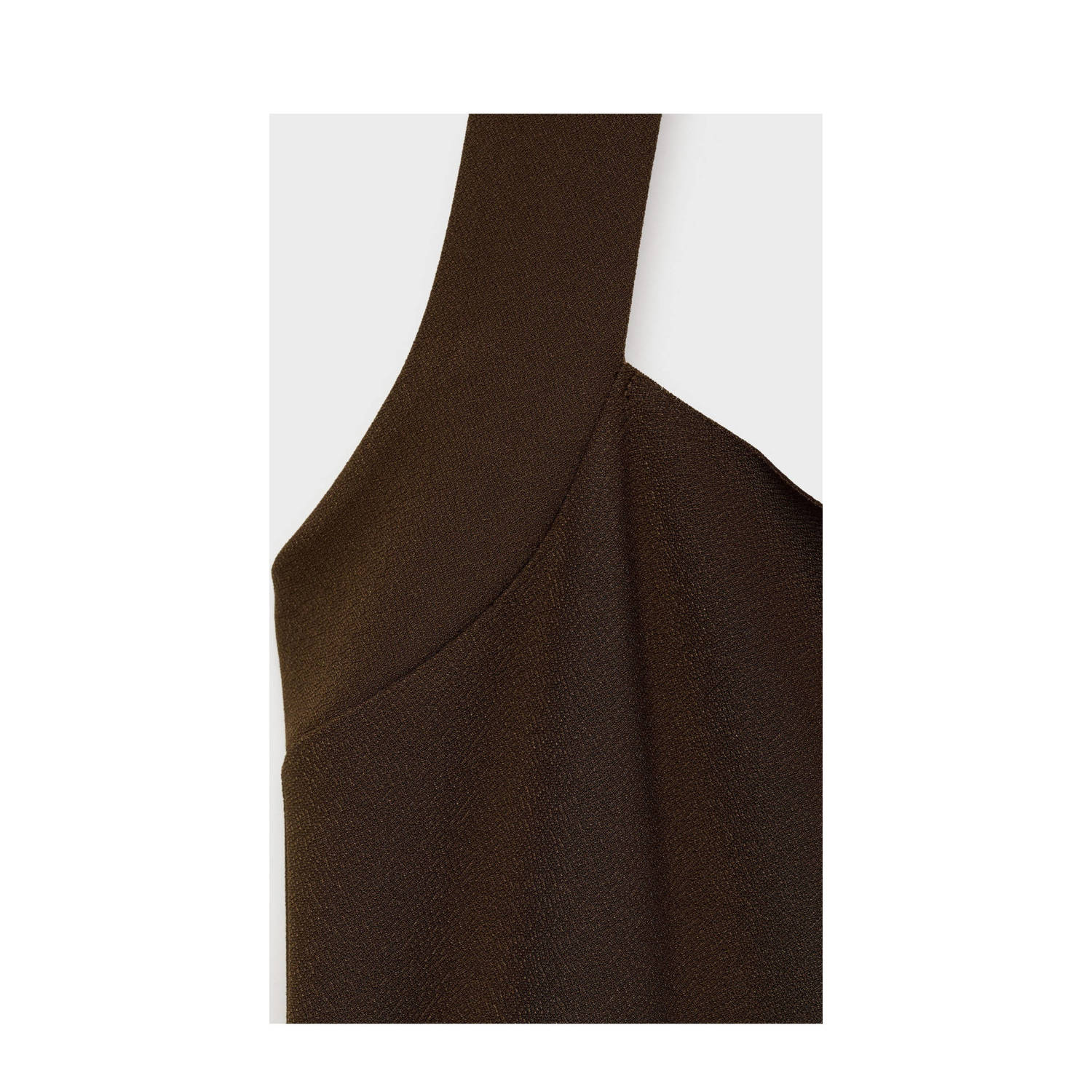 Mango maxi jurk donkerbruin