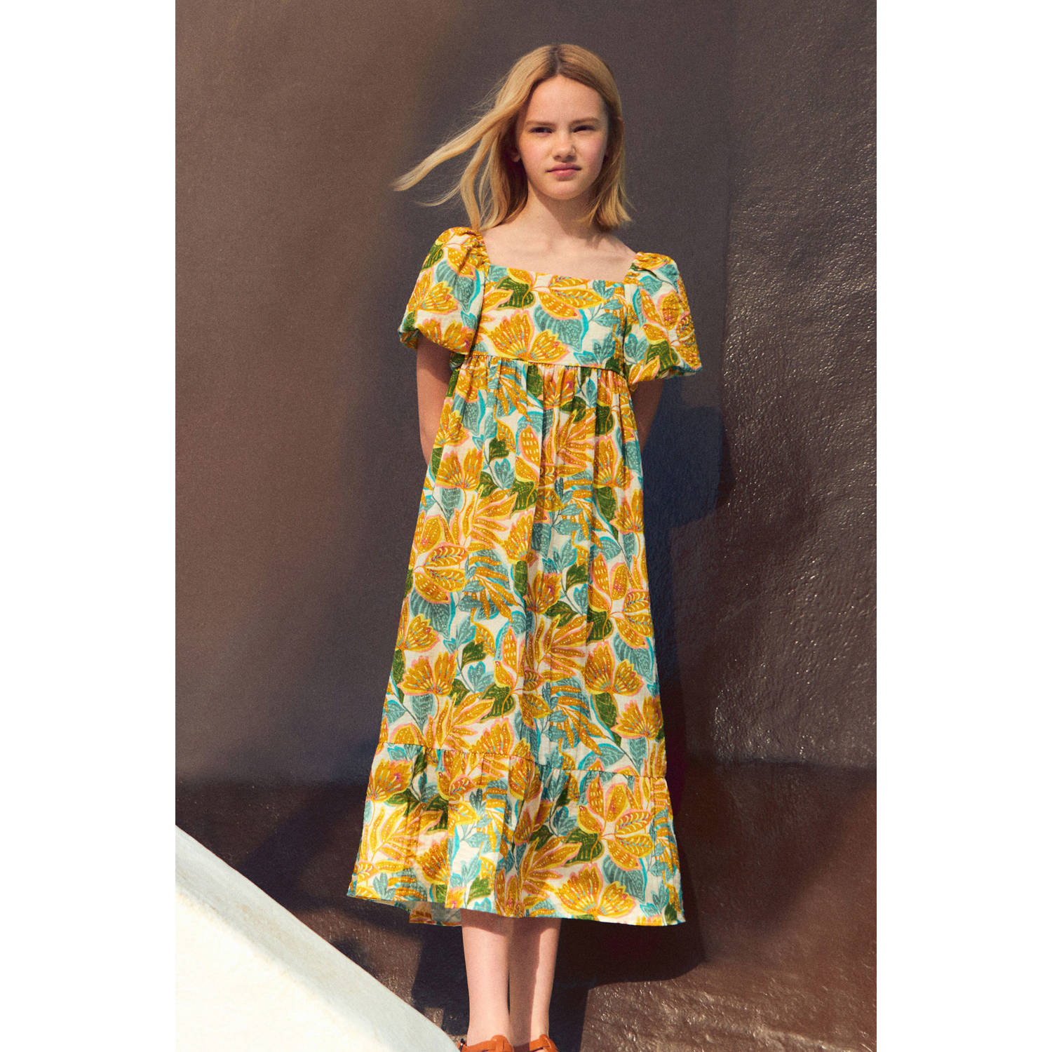 Mango Kids zomerjurk geel