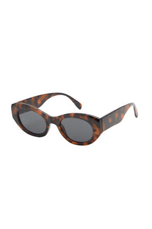 zonnebril met tortoise print donkerbruin