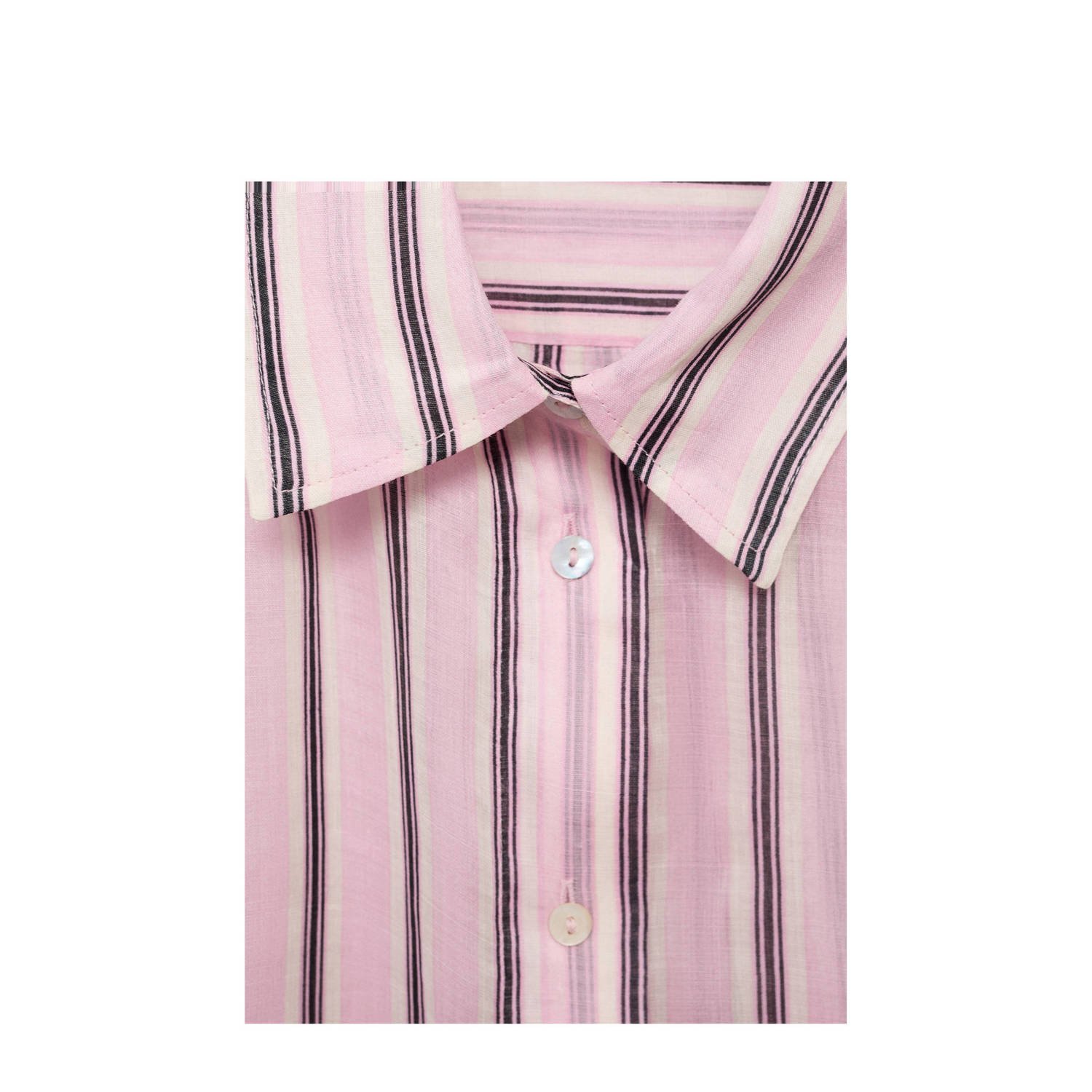 Mango blouse lichtroze