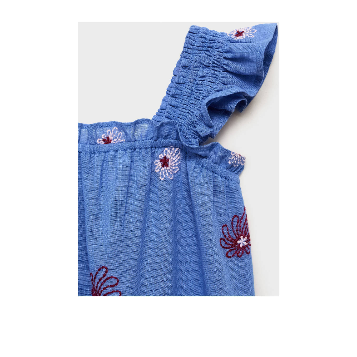 Mango Kids korte jurk blauw