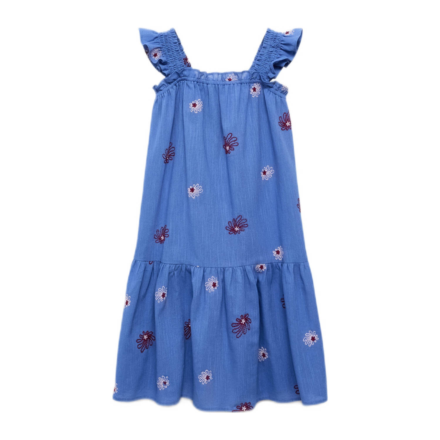 Mango Kids korte jurk blauw