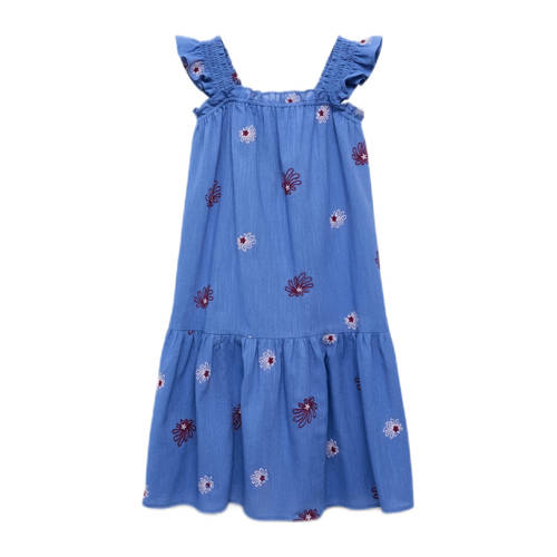 Mango Kids korte jurk blauw afbeelding