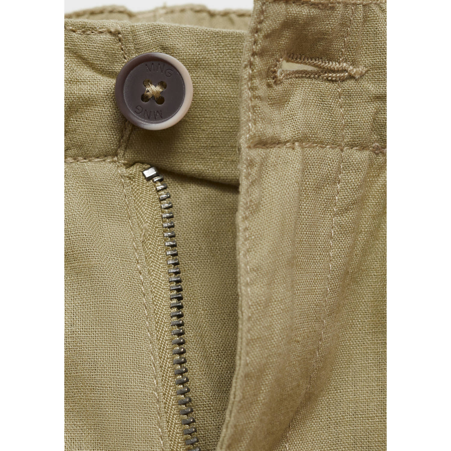 Mango Kids linnen regular casual short kaki