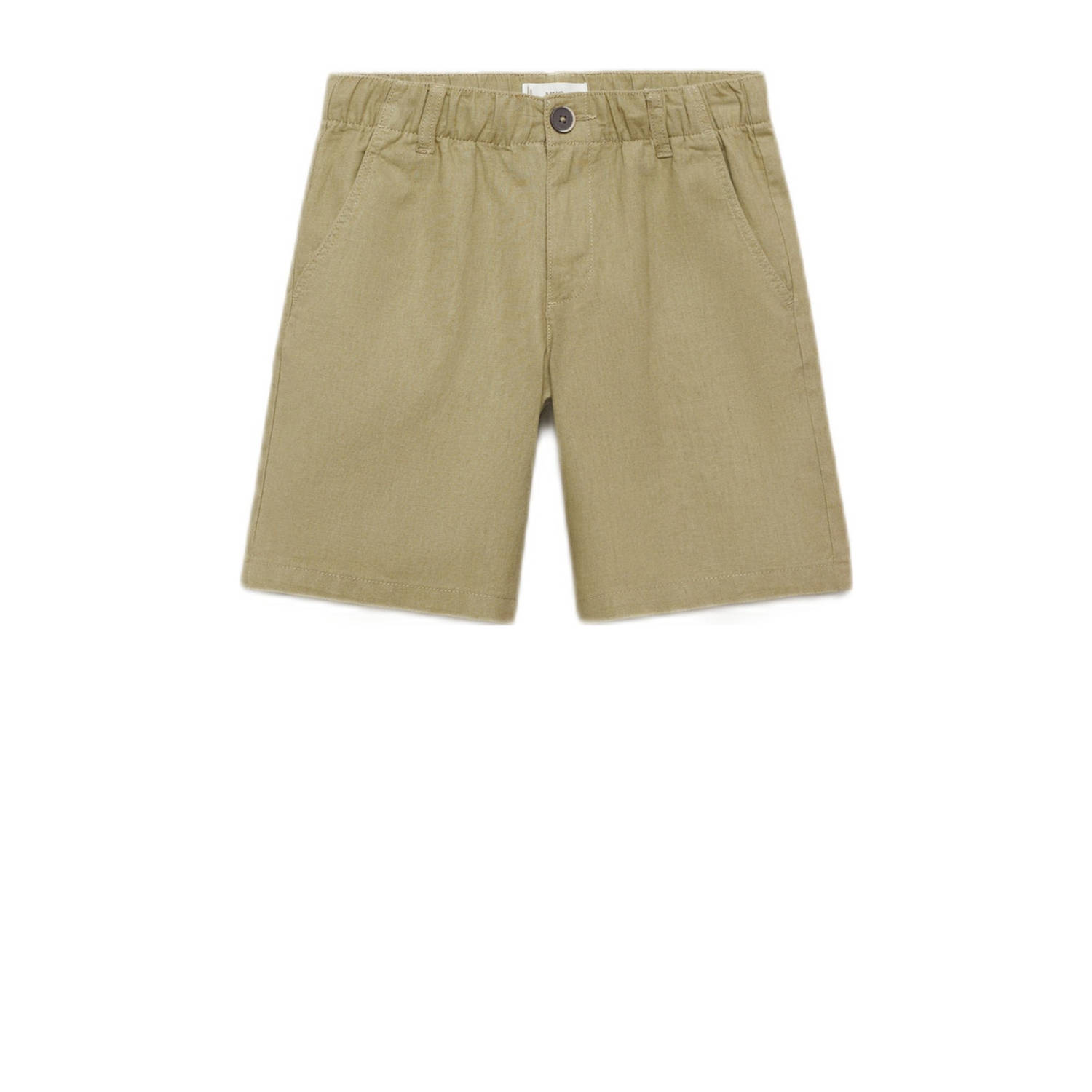 Mango Kids linnen regular casual short kaki