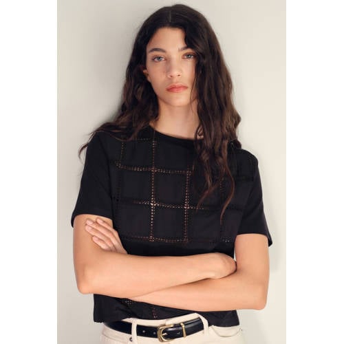 Mango top zwart afbeelding