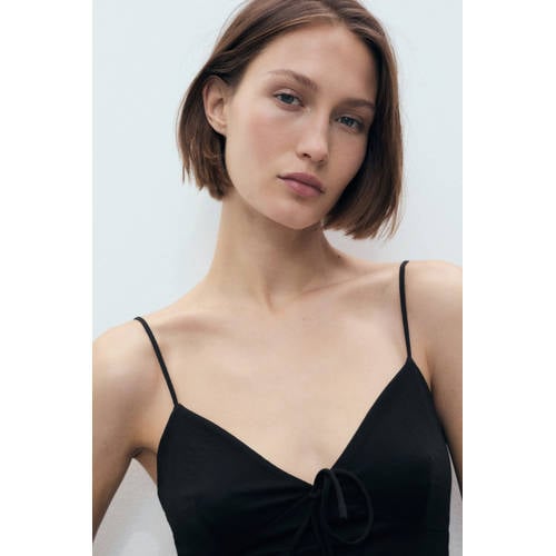 Mango maxi jurk zwart afbeelding