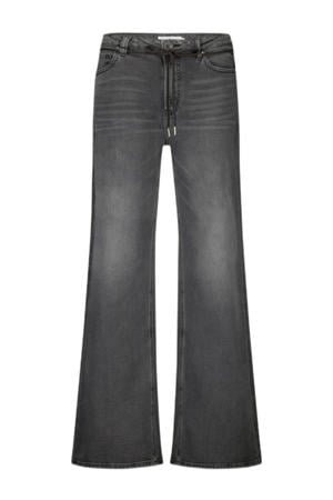 high waist wide leg jeans black denim
