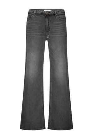 high waist wide leg jeans black denim
