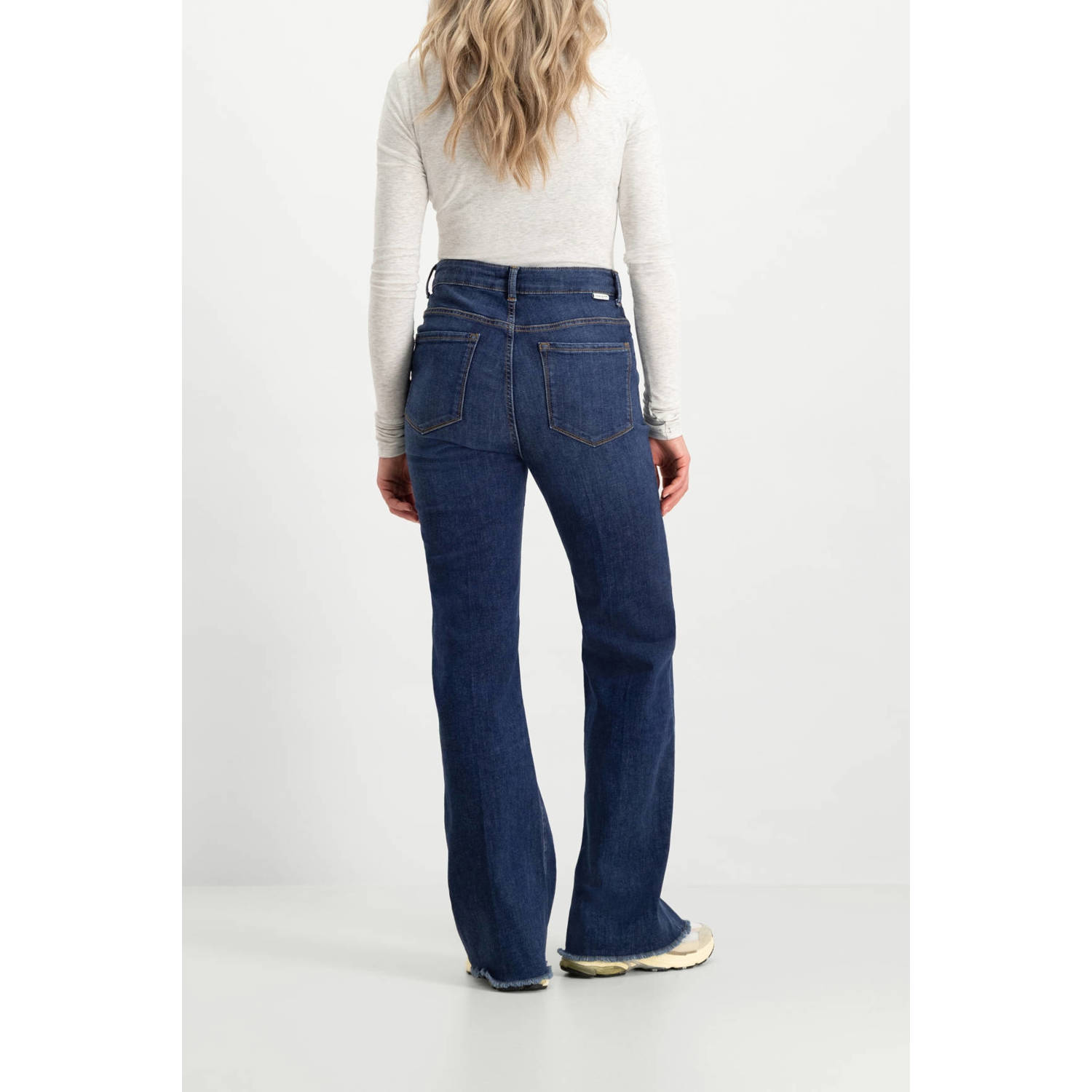Circle of Trust high waist wide leg jeans dark blue denim