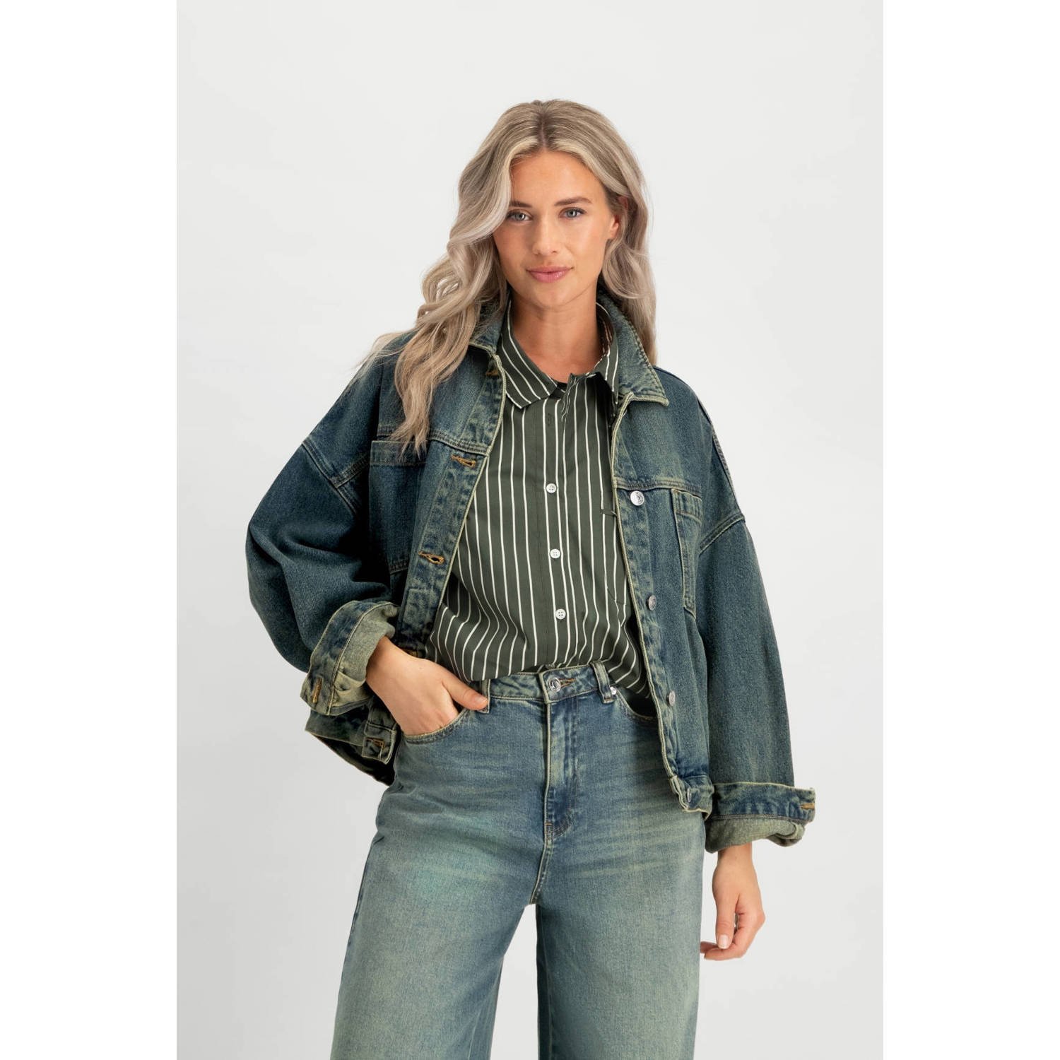 Circle of Trust wide leg jeans medium blue denim
