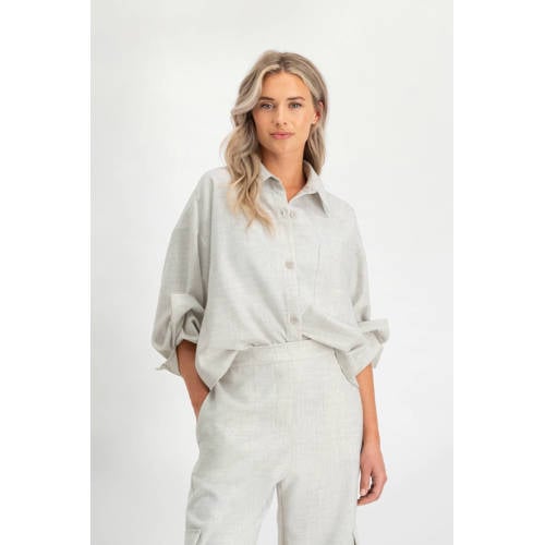Circle of Trust regular waist casual broek grijs melange afbeelding