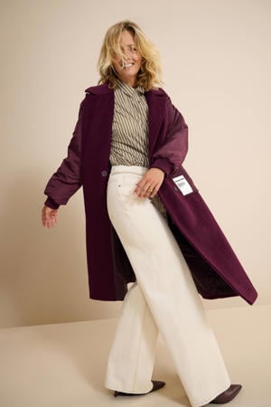 high waist wide leg jeans ecru
