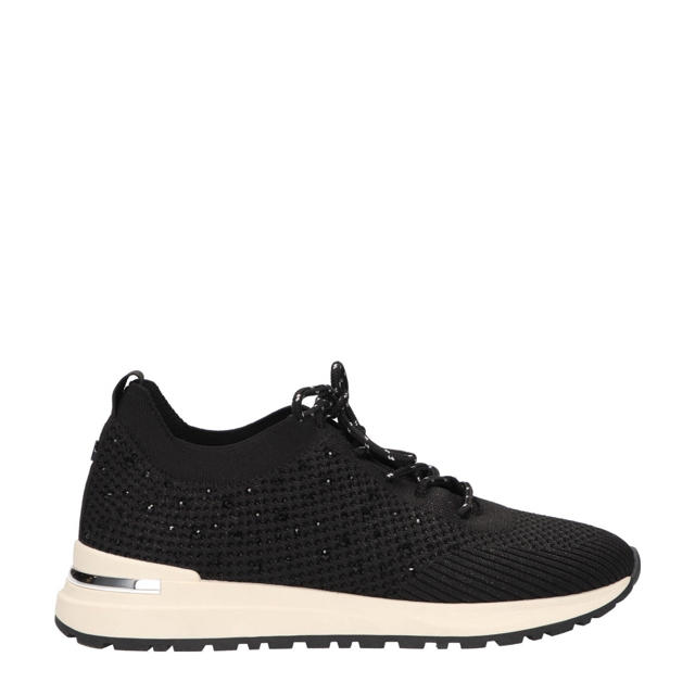 La Strada knitted sneakers met strass zwart wehkamp