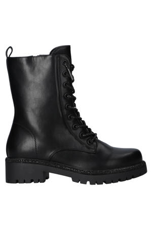 gevoerde veterboots zwart