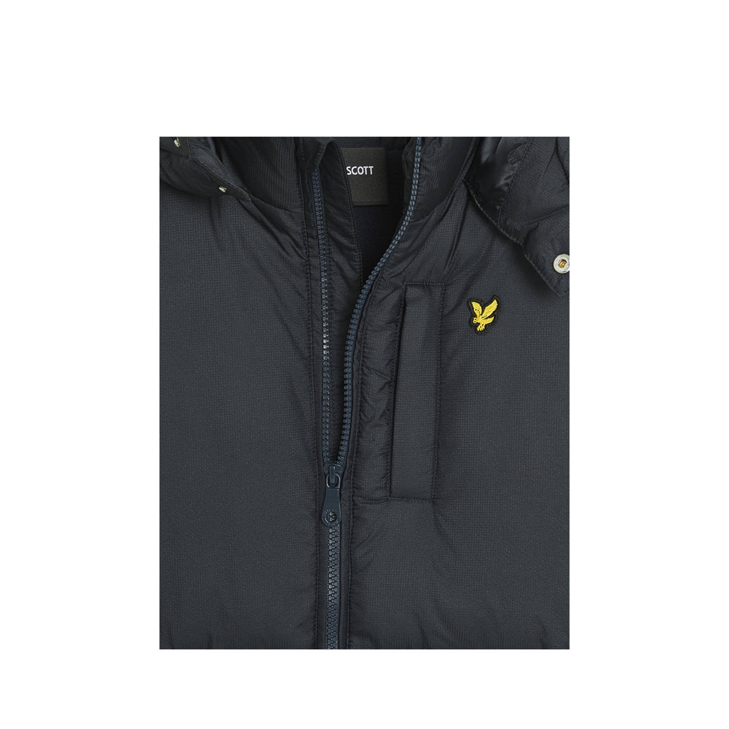 Lyle & Scott gewatteerde jas donkerblauw