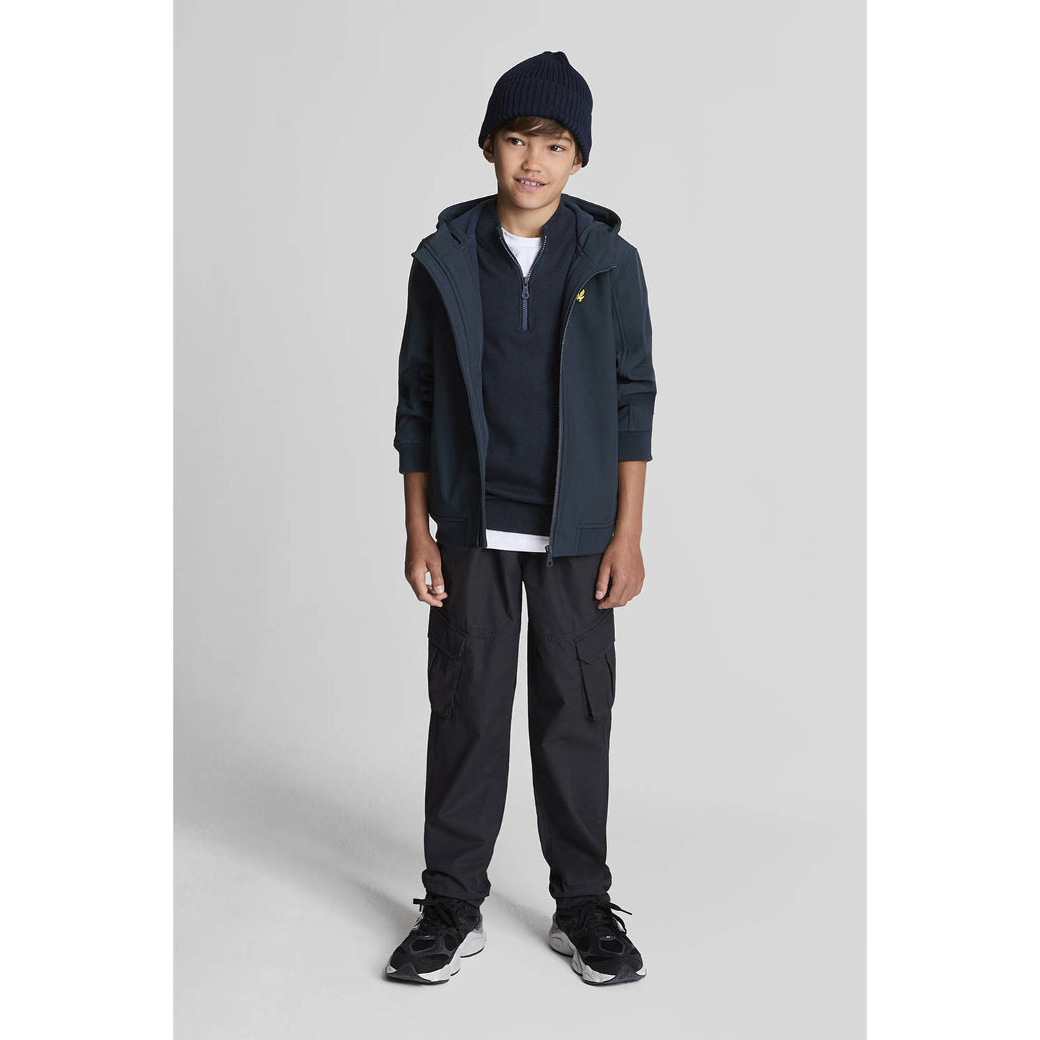 Lyle & Scott softshell jas donkerblauw