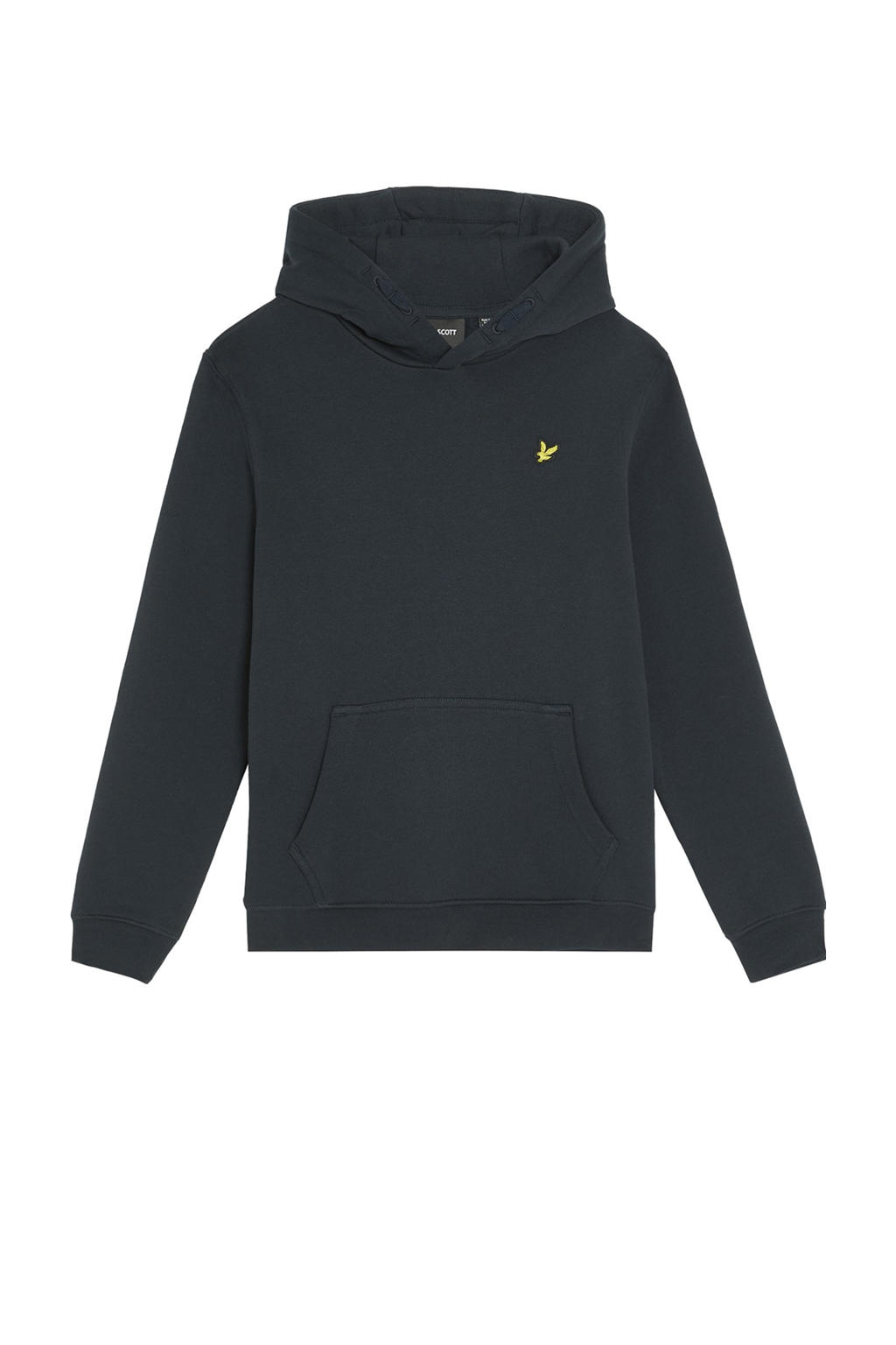Donkerblauwe jongens Lyle & Scott hoodie van katoen met effen, lange mouwen en capuchon