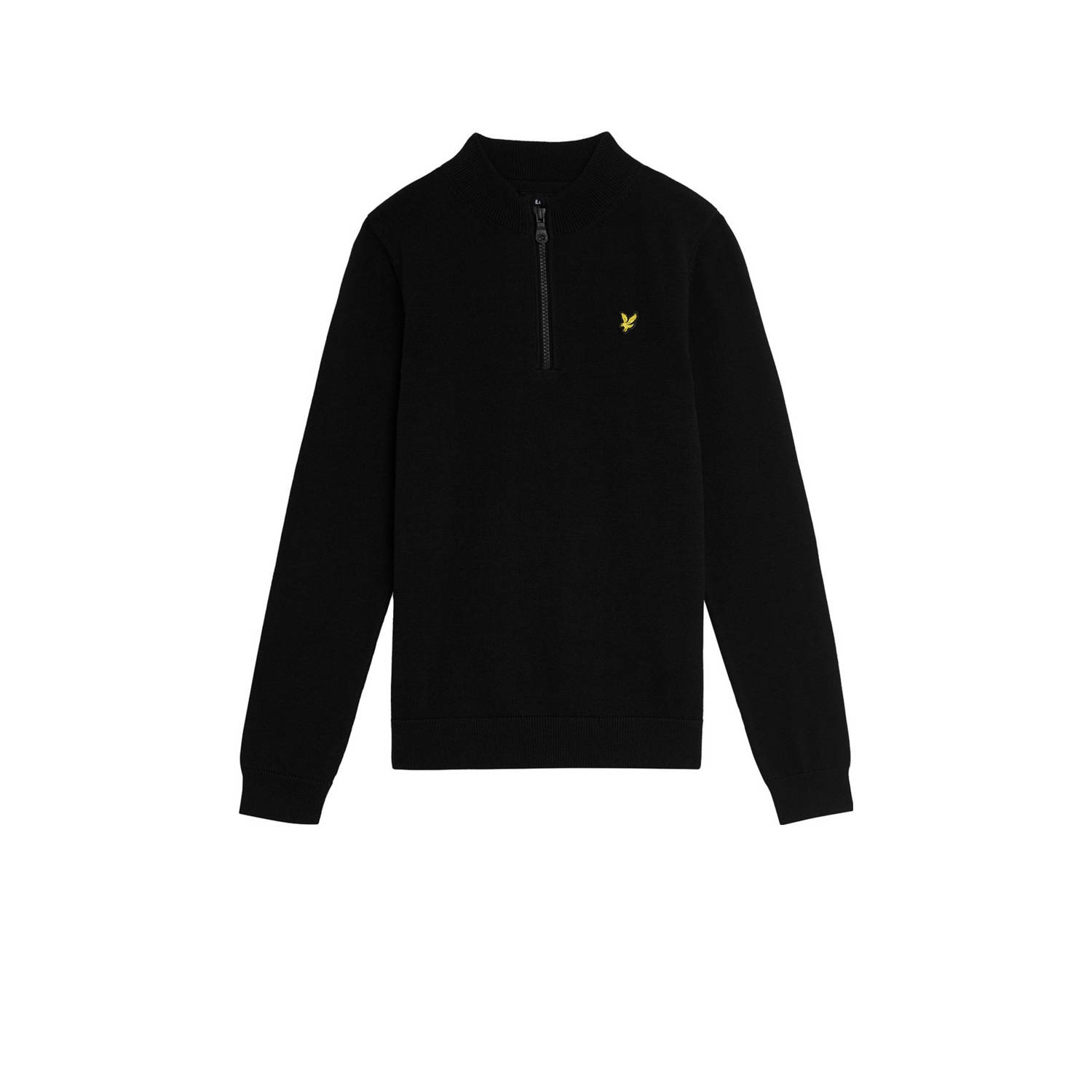 Lyle & Scott trui zwart fijn gebreid