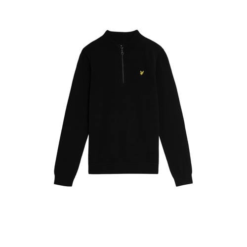 Lyle & Scott trui zwart fijn gebreid afbeelding