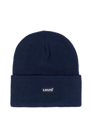 gebreide muts blauw