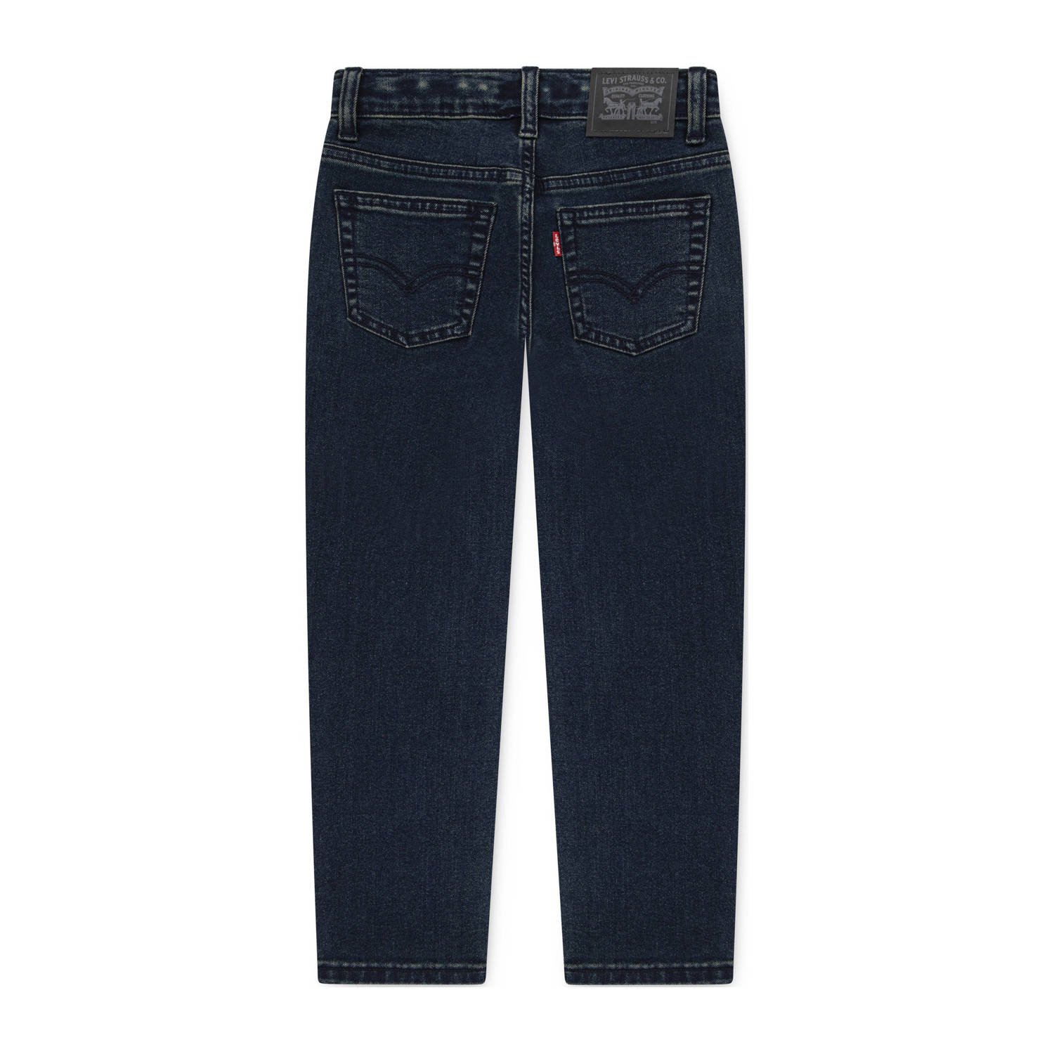 Levi's straight leg regular waist tapered jeans dark blue denim