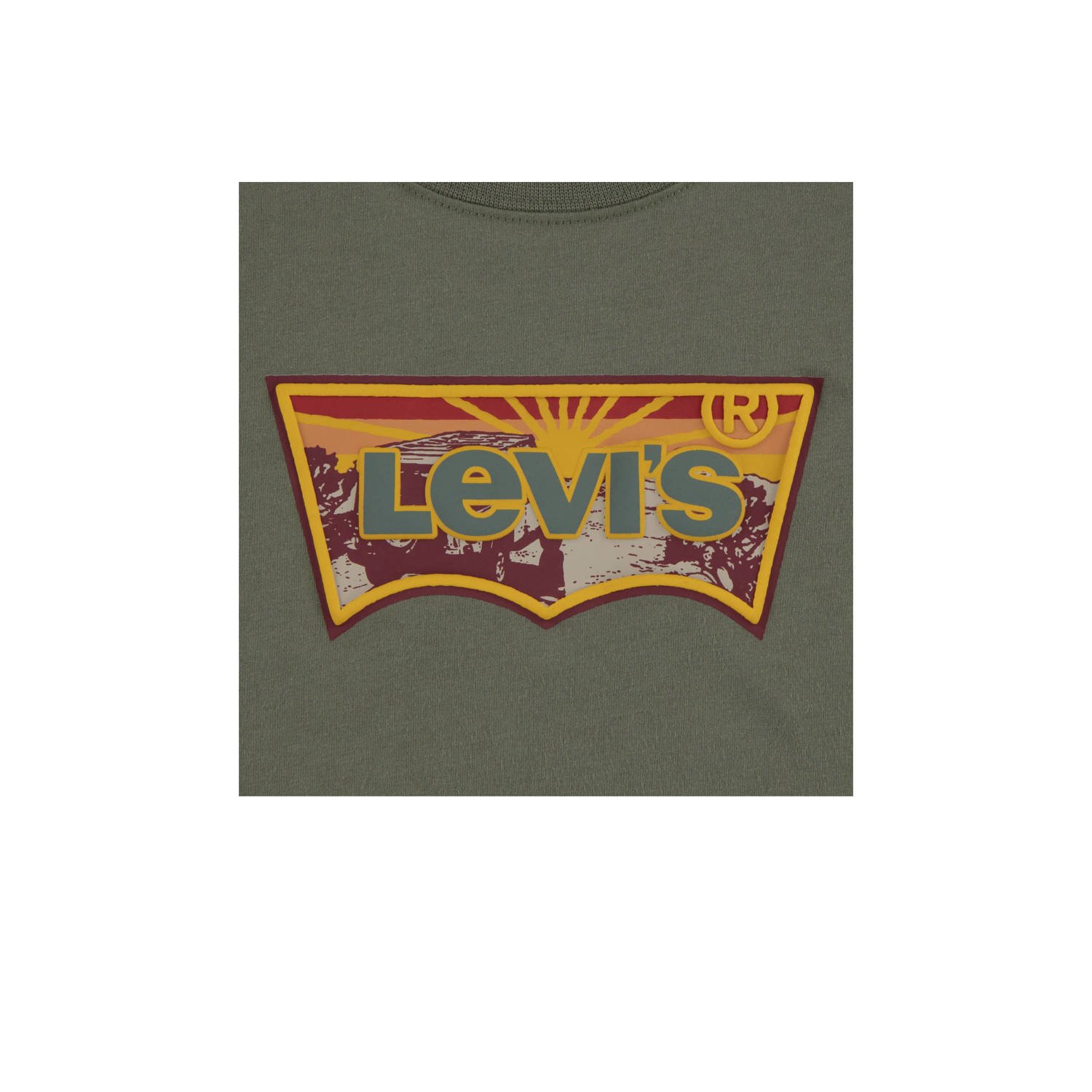 Levi's T-shirt olijfgroen
