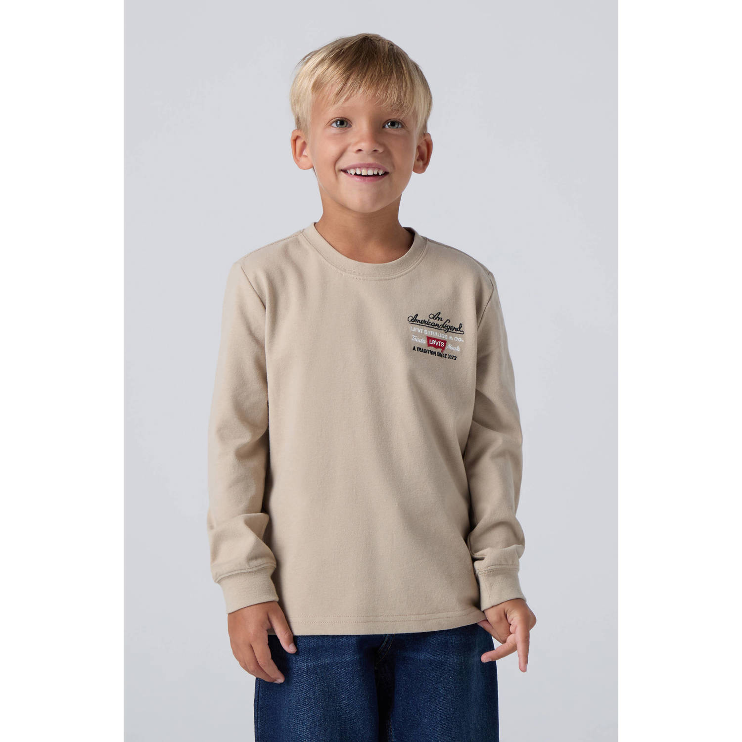 Levi's longsleeve beige broderie