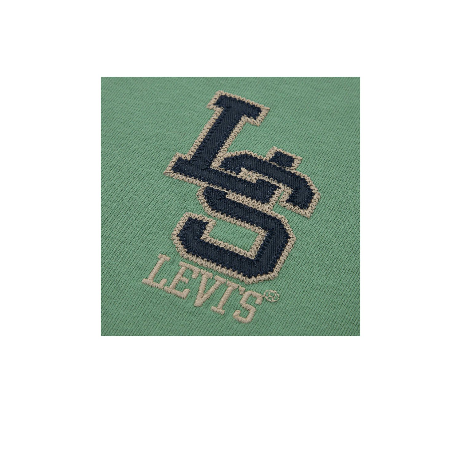 Levi's T-shirt groen broderie