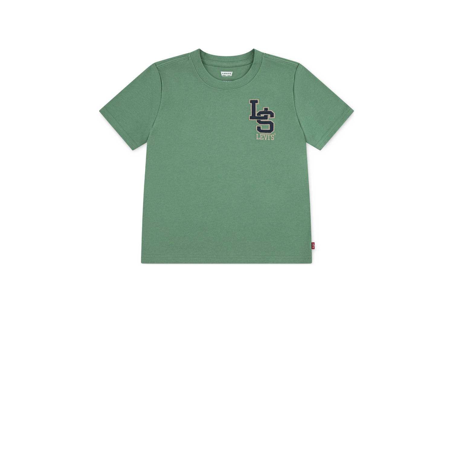Levi's T-shirt groen broderie