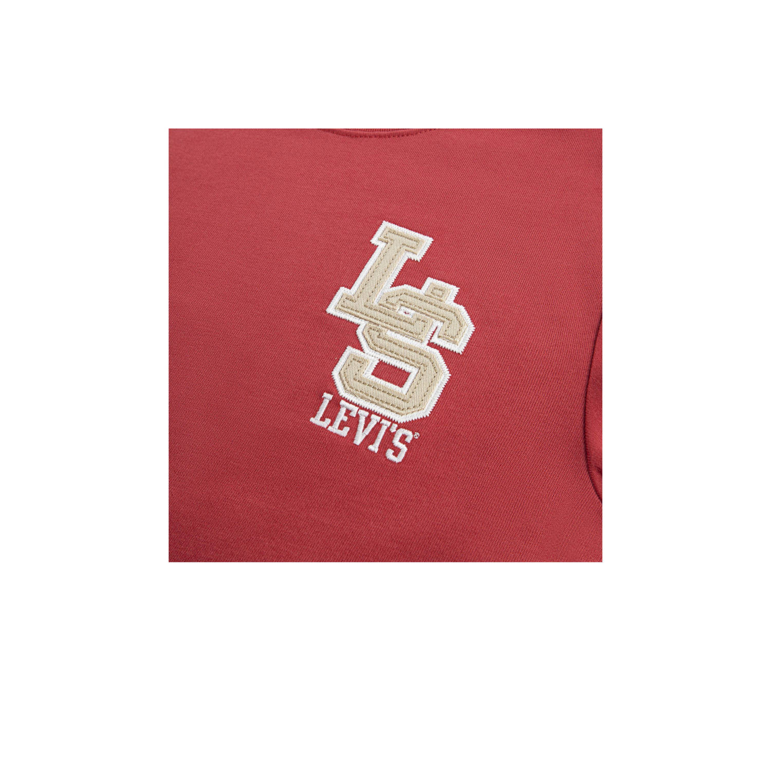 Levi's T-shirt rood broderie