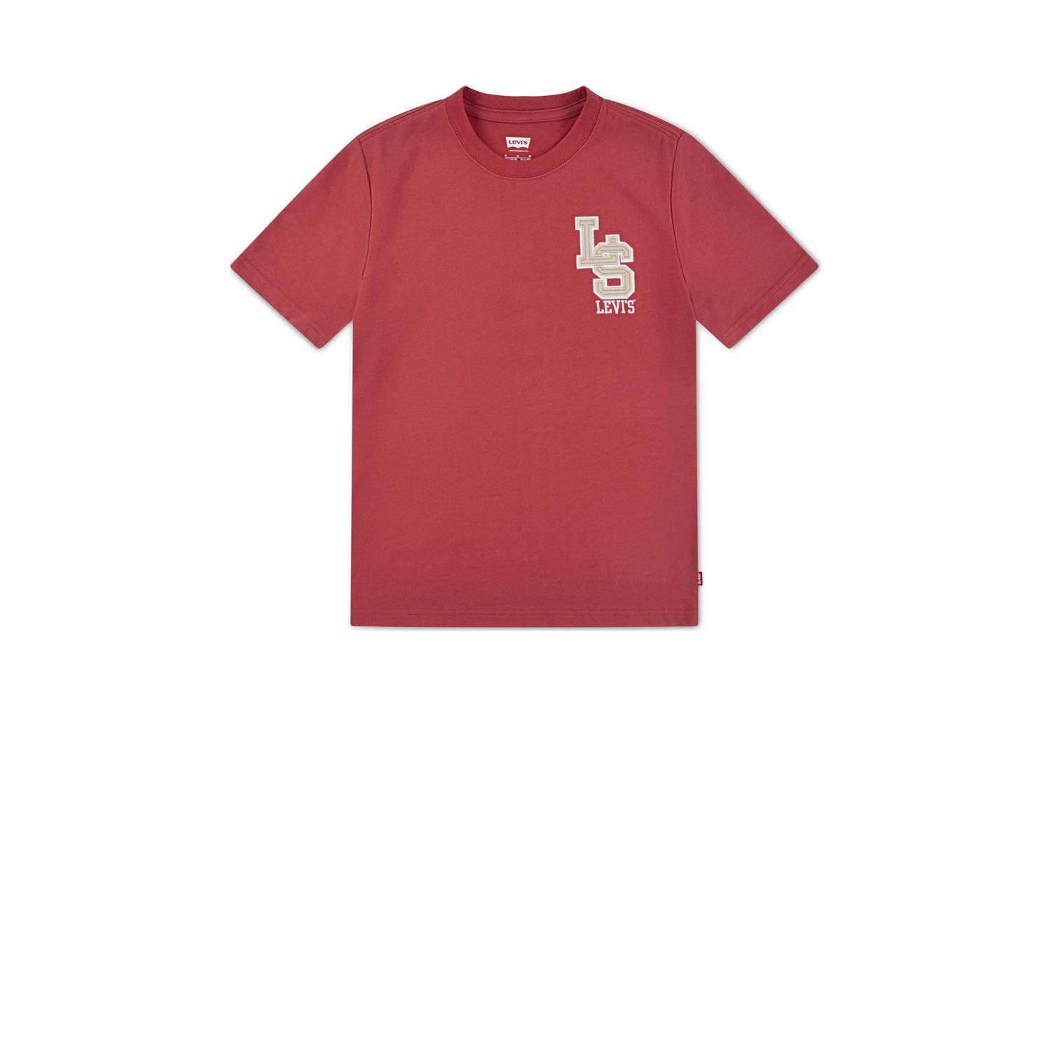Levi's T-shirt rood broderie