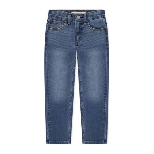 Levi's straight leg regular waist tapered jeans medium blue denim afbeelding