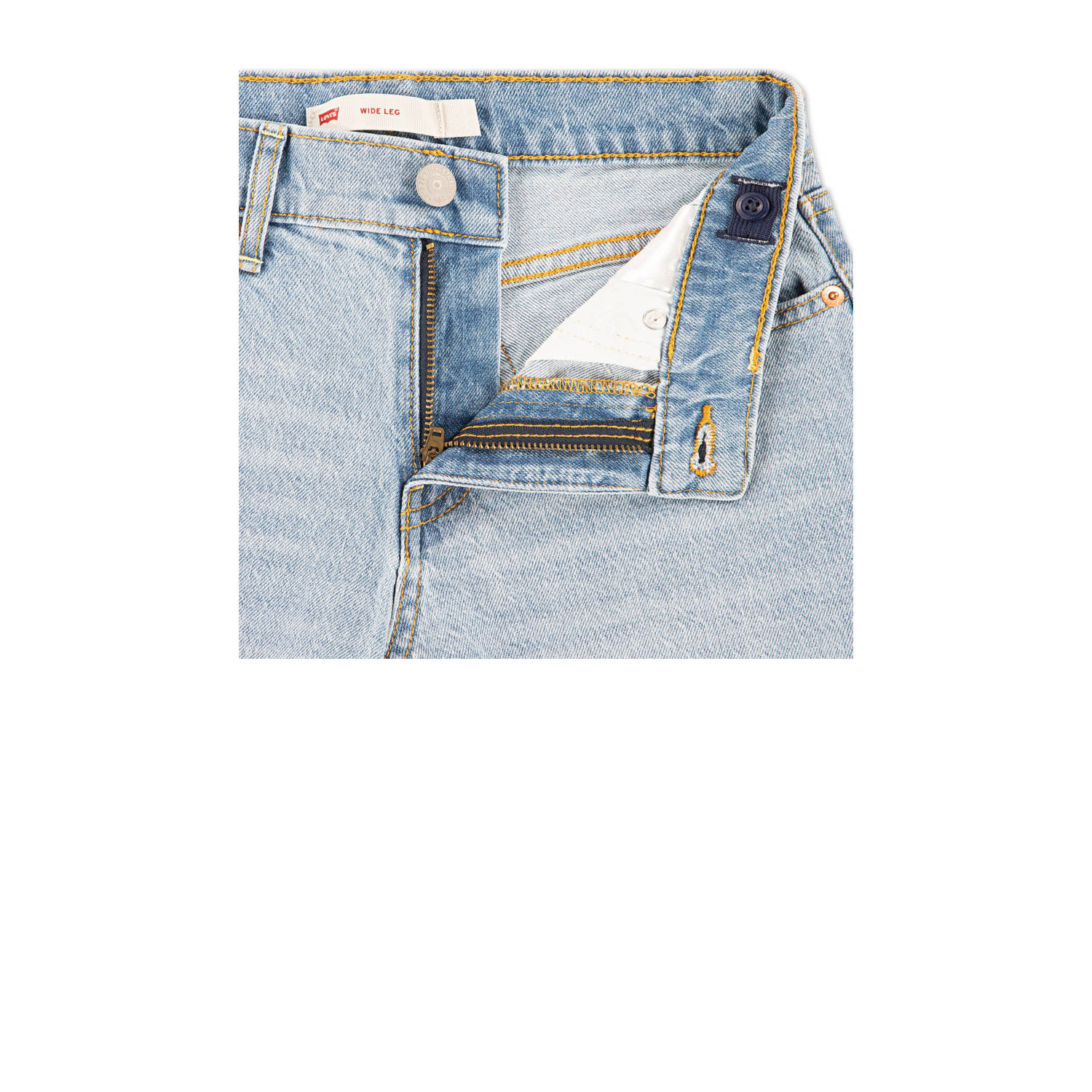 Levi's wide leg jeans light blue denim