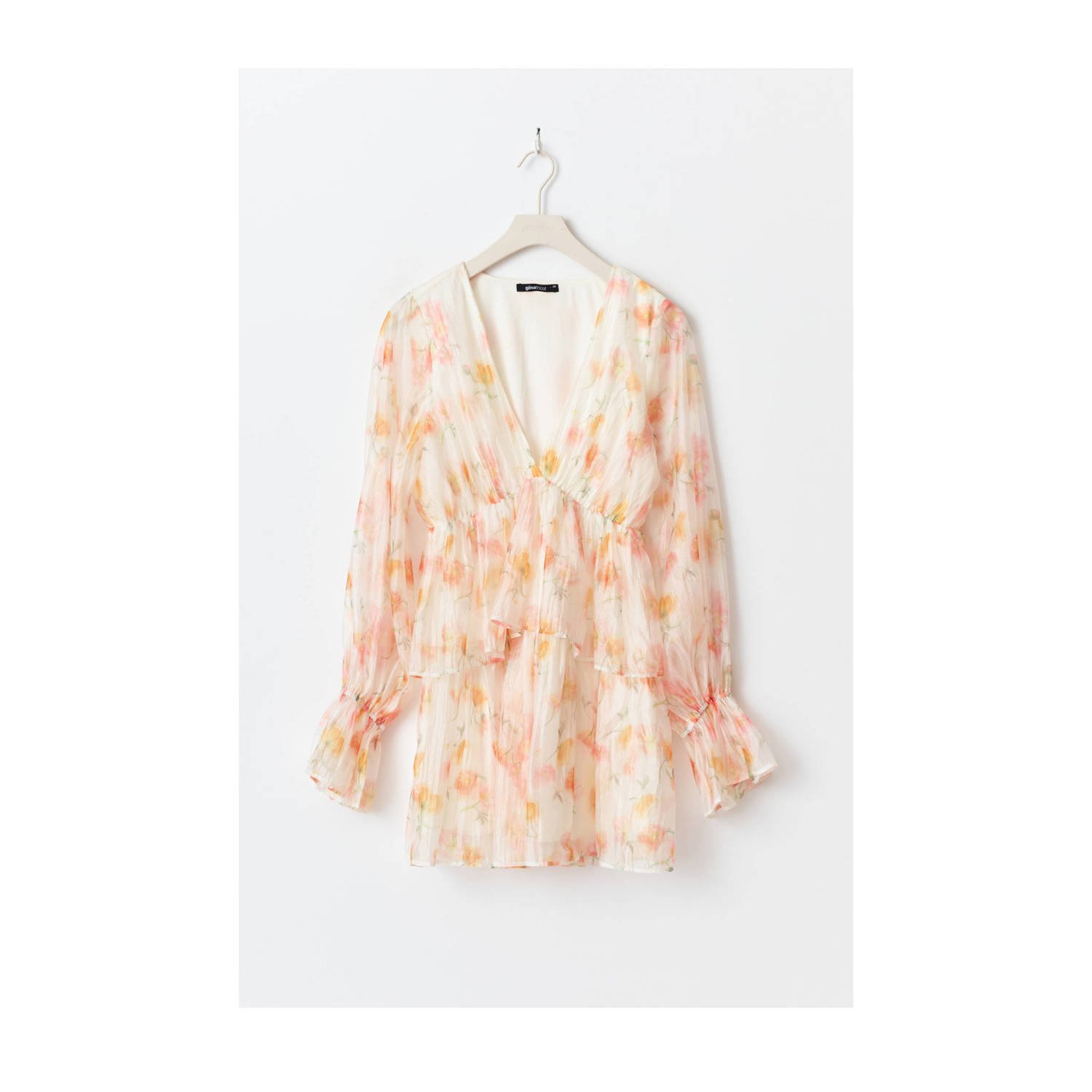 Gina Tricot korte jurk ecru