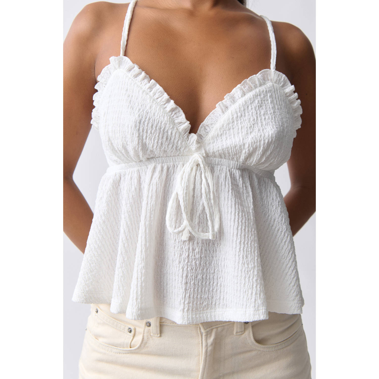 Gina Tricot top wit