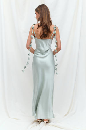 maxi jurk mintgroen