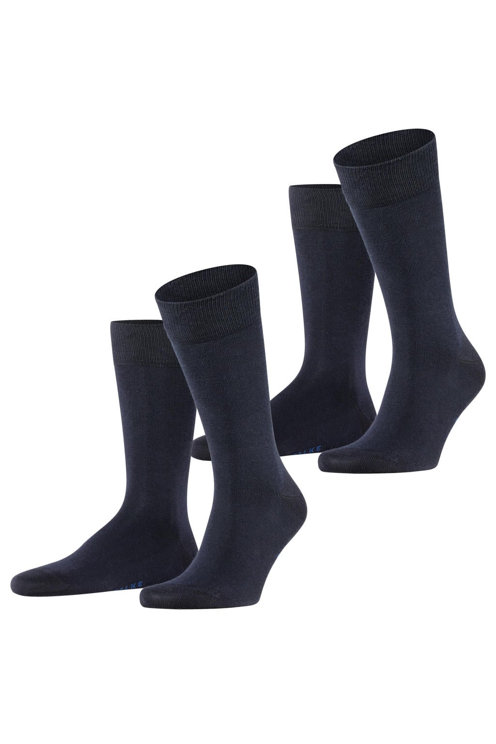 FALKE Happy sokken - donkerblauw (set van 2)