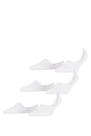 no-show sneakersokken Step High Cut Bundle  - set van 3 wit