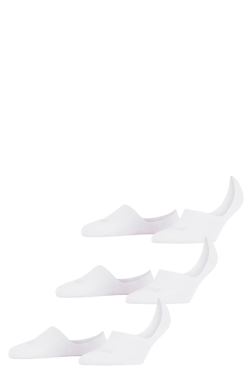 FALKE no-show sneakersokken Step High Cut Bundle - wit (set van 3)