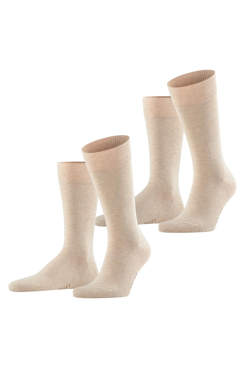 FALKE Happy sokken - beige (set van 2)