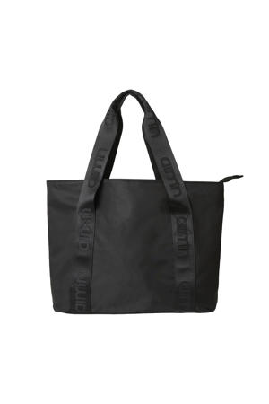 shopper met logo Tote Bag zwart