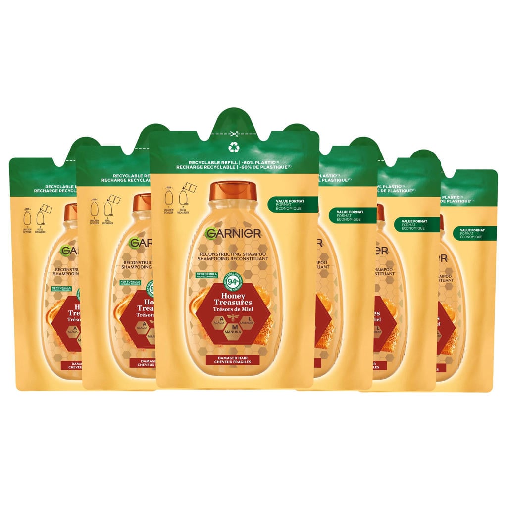 Garnier Loving Blends Refill Loving Blends Honing Goud shampoo - 6 x 250ml - voordeelverpakking